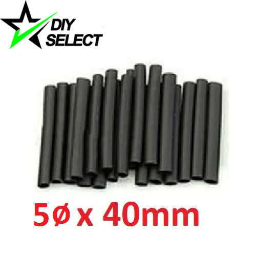 Heat Shrink 5mm Diameter 40mm Long Black **LOCAL STOCK**